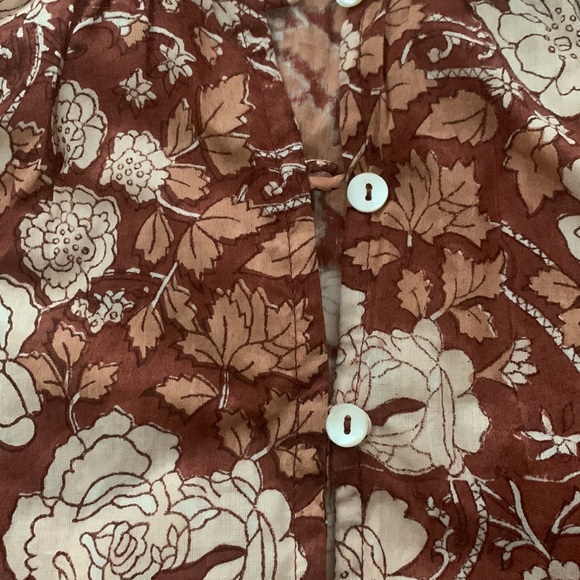 🆕NWT Cleobella Nassir blouse in brown multicolor - Picture 7 of 7